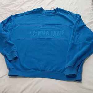 Lorna Jane Blue Women's Crewneck Sweatshirt XL